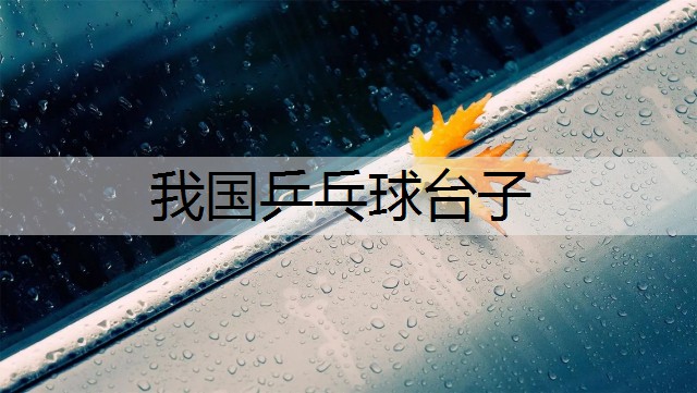 我国乒乓球台子